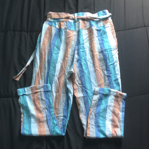 NY&C Soho Street thin linen summer pants Brand New elastic waist Size Small - Picture 2 of 10